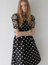 VOLUME FLARE DOT SKIRT