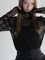 long sleeve sheer tops