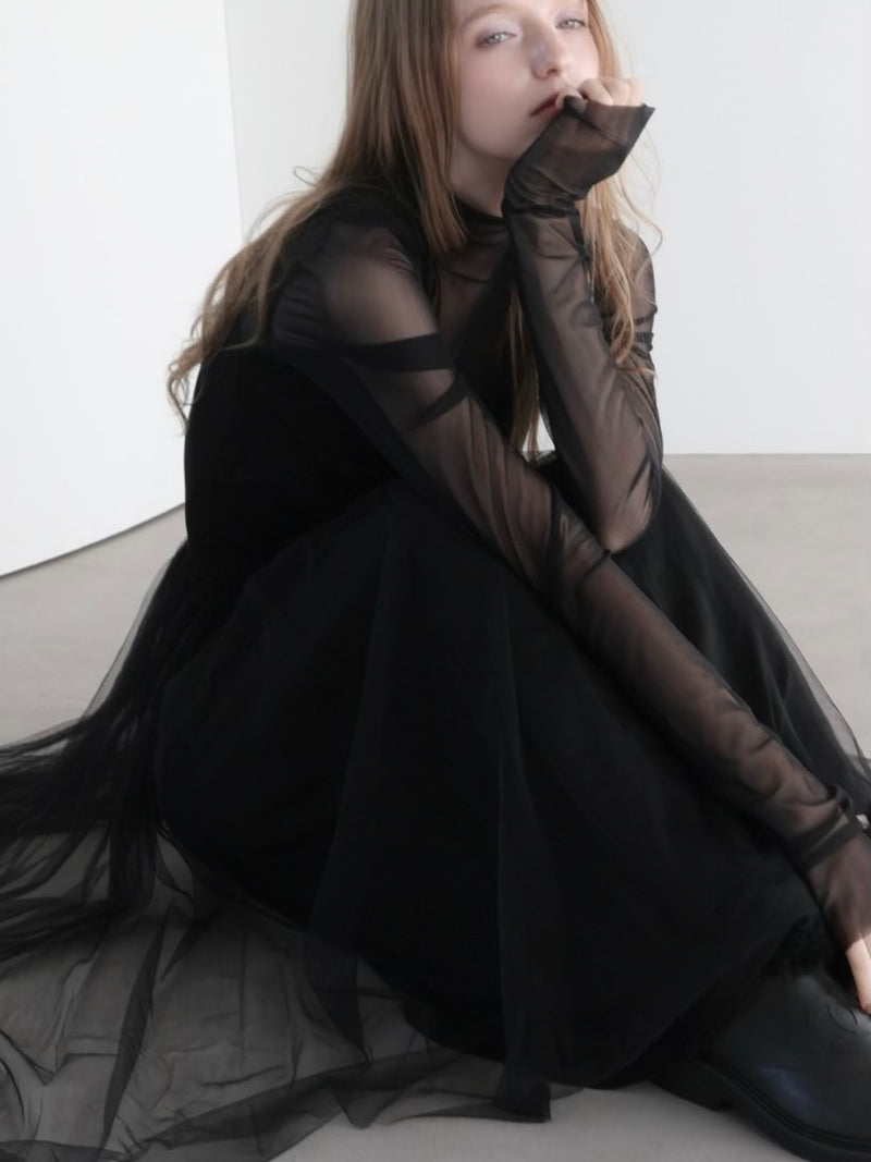 long sleeve sheer tops