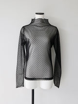 pin dot see through long tee