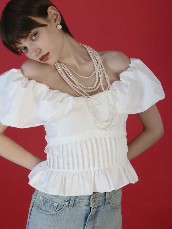 サンプルセール / VOLUME COLLAR EASY CORSET TOPS