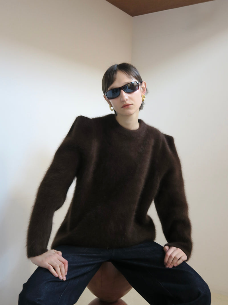 WOOL PUFF SHOULDER KNIT