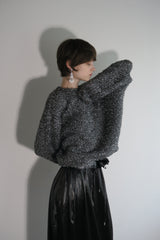 【阪急うめだ本店 POP UP】GLITTER ROUND NECK KNIT (GREY)