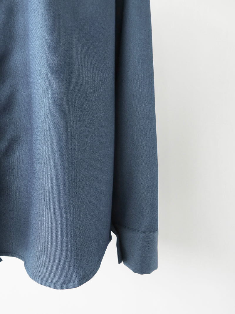 denim like drawstring off shoulder