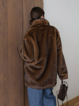 MINK LIKE FUR JACKET COAT