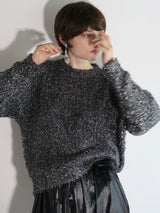 【阪急うめだ本店 POP UP】GLITTER ROUND NECK KNIT (GREY)