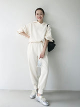 back zip dolman hoodie set up