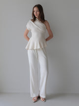 DRAPE PEPLUM KNIT
