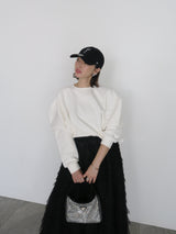 PUFF SLEEVE SWEAT (WHITE)