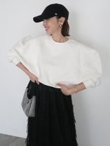 PUFF SLEEVE SWEAT (WHITE)