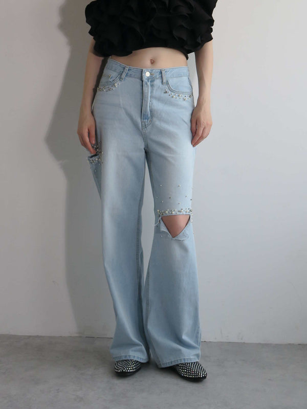 PEARL DAMAGE DENIM