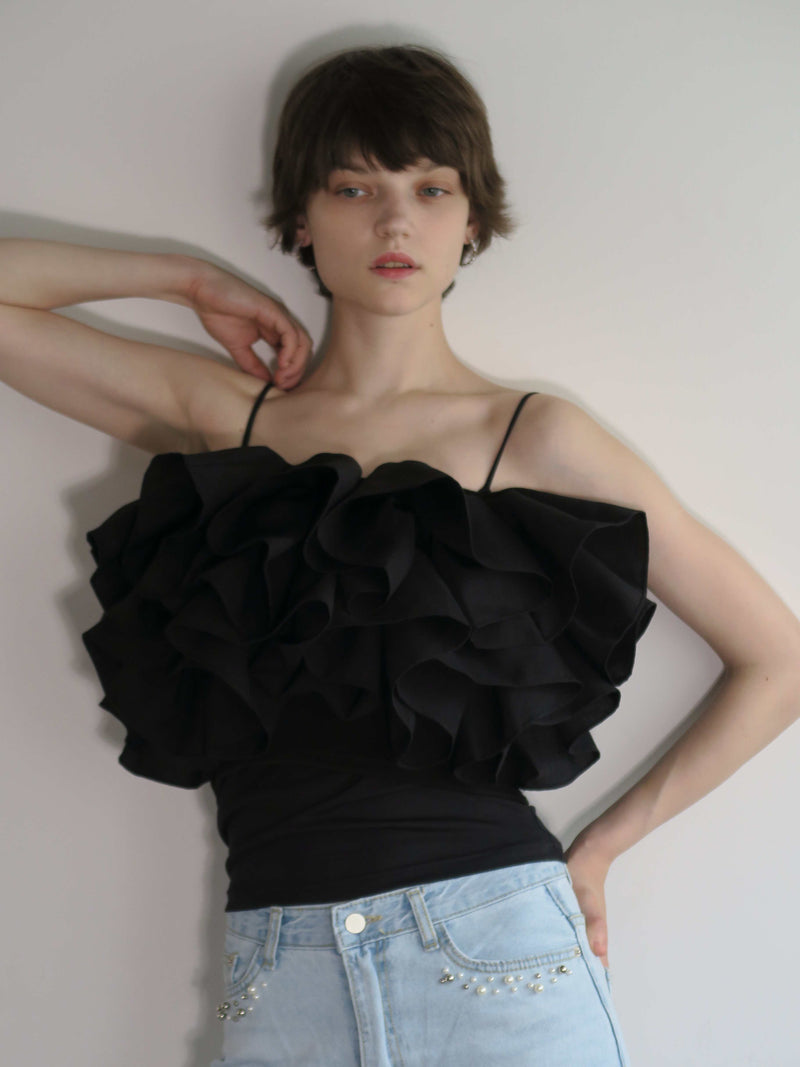 RUFFLE BUSTIER