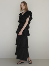 SATIN RAFFLE FRILL TOPS