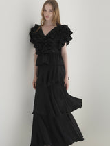 SATIN RAFFLE FRILL TOPS