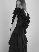 SATIN RAFFLE FRILL TOPS