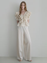 SATIN RAFFLE FRILL TOPS