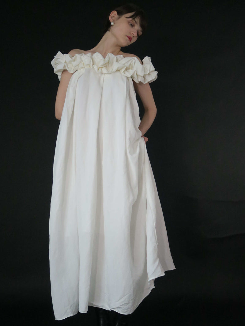 CLOUD OFF SHOULDER DRESS (IVORY)