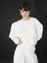 【阪急うめだ本店 POP UP】 PUFF SLEEVE SWEAT (WHITE)