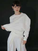 【阪急うめだ本店 POP UP】 PUFF SLEEVE SWEAT (WHITE)