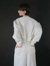 【阪急うめだ本店 POP UP】 PUFF SLEEVE SWEAT (WHITE)