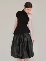 DRAPE PEPLUM KNIT