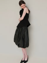 DRAPE PEPLUM KNIT