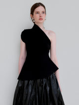 DRAPE PEPLUM KNIT