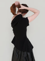 DRAPE PEPLUM KNIT