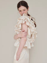 SATIN RAFFLE FRILL TOPS