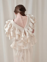 SATIN RAFFLE FRILL TOPS