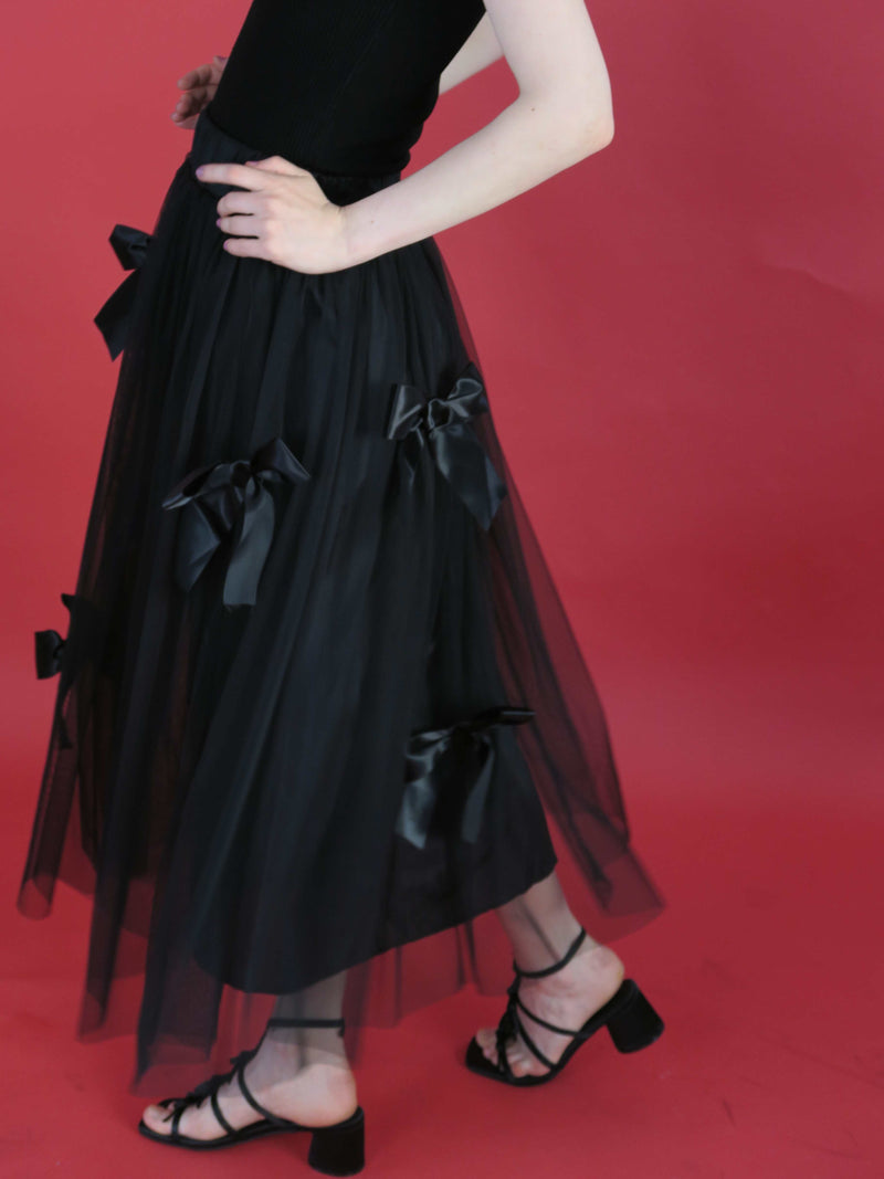 【阪急うめだ本店 POP UP】 BIG RIBBON TULLE SKIRT