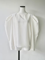 puff shoulder ribbon blouse