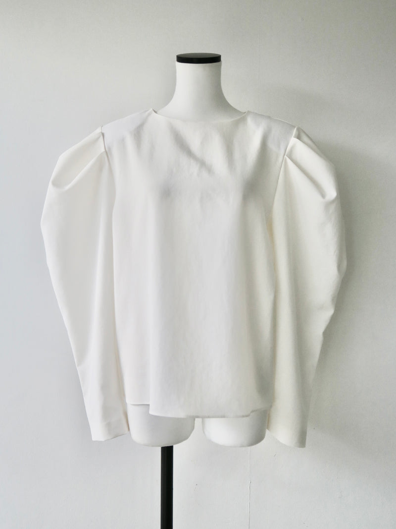 puff shoulder ribbon blouse