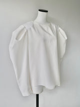 puff shoulder ribbon blouse
