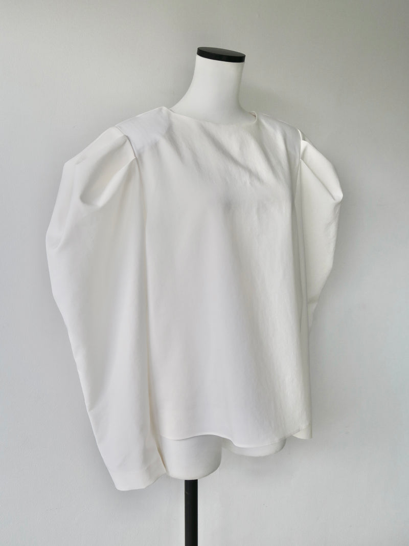 puff shoulder ribbon blouse