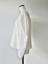 puff shoulder ribbon blouse