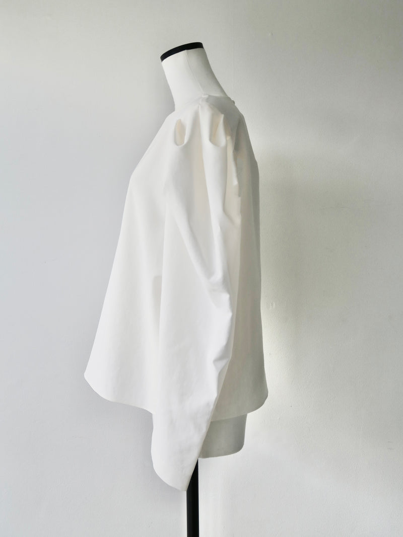 puff shoulder ribbon blouse