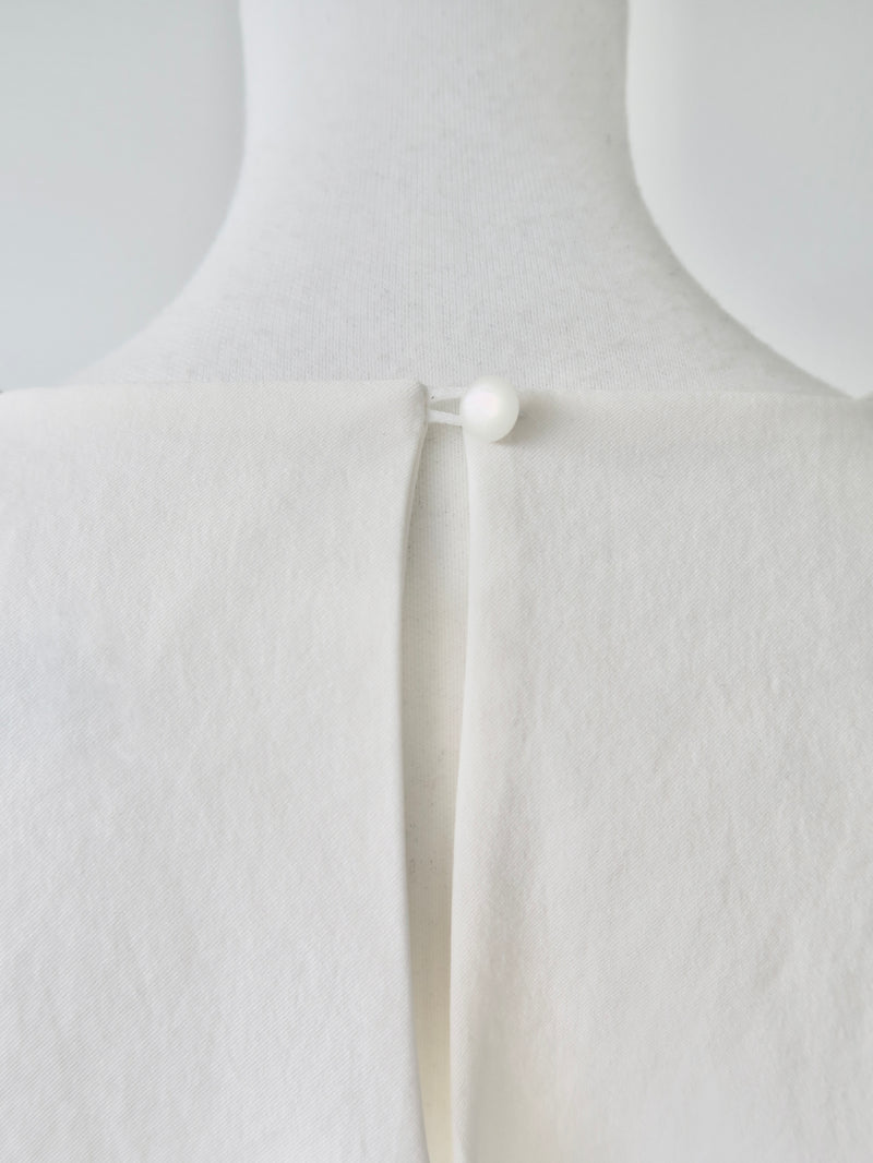 puff shoulder ribbon blouse