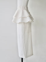 frill pencil skirt