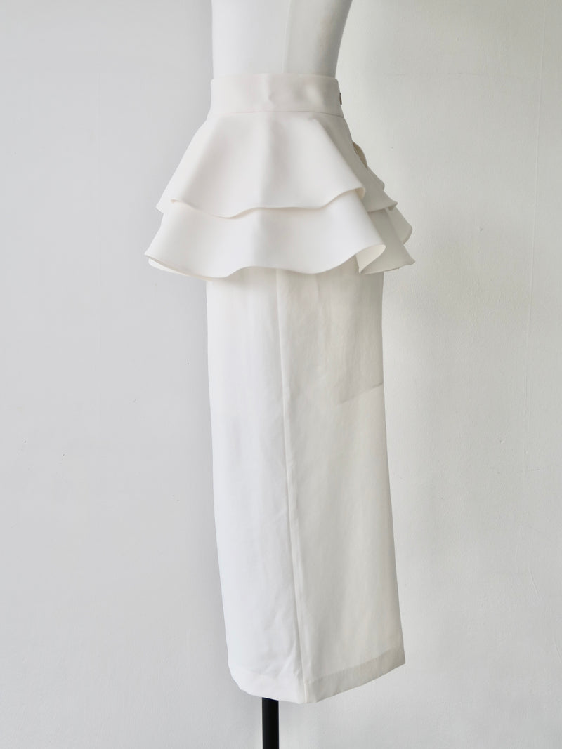 frill pencil skirt