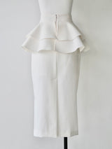 frill pencil skirt
