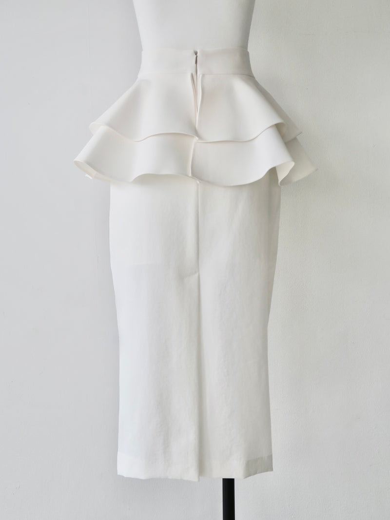 frill pencil skirt