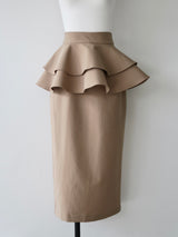 frill pencil skirt