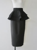 frill pencil skirt