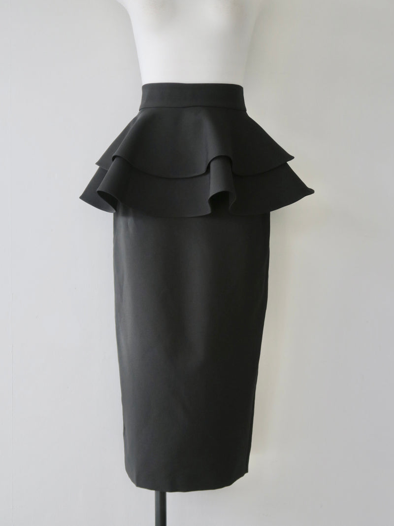 frill pencil skirt