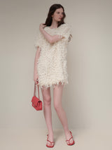 FRILL TEXTURE MINI DRESS