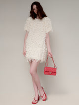 FRILL TEXTURE MINI DRESS