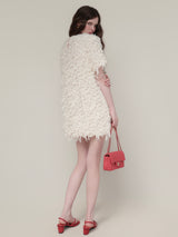 FRILL TEXTURE MINI DRESS