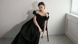 CLOUD OFF SHOULDER DRESS (BLACK)