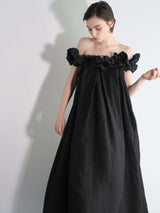 CLOUD OFF SHOULDER DRESS (BLACK)